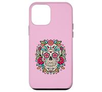 Tête de Mort Florale en Sucre Jour des Morts Dia de Los Muertos Femme Fille Coque pour iPhone 12 Mini