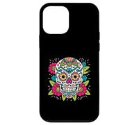 Tête de Mort Florale en Sucre Jour des Morts Dia de Los Muertos Femme Fille Coque pour iPhone 12 Mini
