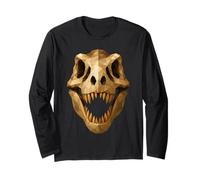 Tête de Mort géométrique Dinosaure polygone Low Poly T-Rex Manche Longue