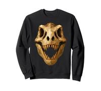 Tête de Mort géométrique Dinosaure polygone Low Poly T-Rex Sweatshirt