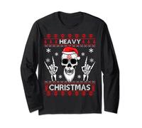 Tête de mort Heavy Christmas avec bonnet de Noël Manche Longue