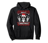 Tête de mort Heavy Christmas avec bonnet de Noël Sweat à Capuche