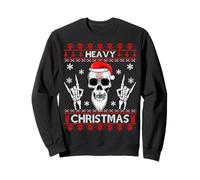 Tête de mort Heavy Christmas avec bonnet de Noël Sweatshirt