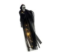 Tête de mort lumineuse à LED pour décoration d'intérieur et d'extérieur pour fêtes et maisons hantées