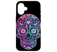 Tête de Mort Mexicaine Jour de nos Morts Dias Dos Muertos Halloween Coque pour iPhone 16