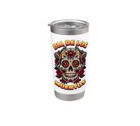Tête De Mort Mexicaine Jour Des Morts - Retro Sugar Skull Gobelet isotherme en acier inoxydable double paroi