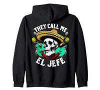 Tête de Mort Mexicaine Sombrero Call Me El Jefe Cinco de Sweat à Capuche