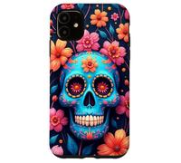 Tête de mort mexicaine sugar skull Dia de los muertos Coque pour iPhone 11