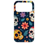 Tête de Mort Mexicaine Sugar Skull Doodle Dia de Los Muertos Coque pour iPhone 17 Pro Max
