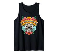 Tête de Mort Mexicaine Tequila Dia De Los Muertos Halloween Débardeur