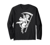 Tête de Mort pour bébé Faucheuse Gothique Ange chérubin Mort Manche Longue