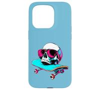 Tête de Mort pour Skateboarder/Skater tête de Mort Coque pour iPhone 15 Pro