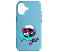 Tête de Mort pour Skateboarder/Skater tête de Mort Coque pour iPhone 16