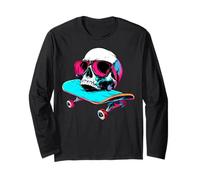 Tête de Mort pour Skateboarder/Skater tête de Mort Manche Longue