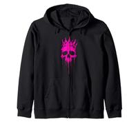 Tête de Mort Rose Couronne Reine Punk esthétique Graffiti Amateur d'art Sweat à Capuche