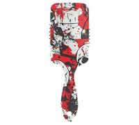 Tête de mort rouge terrible brosse amicale pour femmes à cheveux épais conçu masseur de tête pour cheveux bouclés avec poignée ergonomique cepillo para cabello de mujer