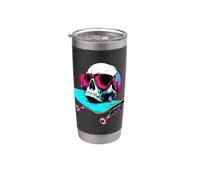 Tête de mort skate skater Gobelet isotherme en acier inoxydable double paroi