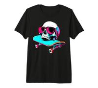 Tête de Mort Skate Skater T-Shirt Haut de Gamme