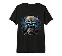Tête de Mort Viking Valhalla Celten Nordmann Tête de Mort Vikings T-Shirt Haut de Gamme