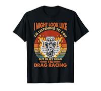 Tête de Moteur Drag Racing - Look Humour T-Shirt