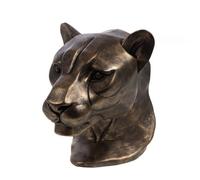 Statue : Tête de panthère antique - Amadeus - Marron - Résine OR G