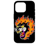 Tête de panthère en feu Black Panther Tattoo Flash Traditionnel Coque pour iPhone 16 Pro