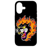 Tête de panthère en feu Black Panther Tattoo Flash Traditionnel Coque pour iPhone 17