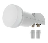 Tête de parabole - SEDEA - LNB TWIN - Compatible HD 4K - 2 sorties - Ø fixation 40 mm