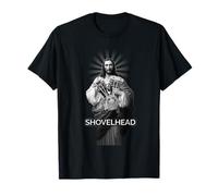 Tête de pelle conique BW HD Jésus Christ rétro moteur moto T-Shirt