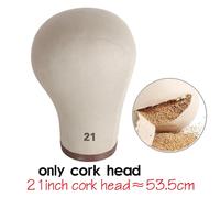 Tête De Perruque Avec Support En Toile De Liège,Mannequin,Analyste D'exécutifs,Casquette Bretonne,Épingles En T,Cadeaux - Type 21 Cork Head #A