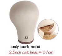 Tête De Perruque Avec Support En Toile De Liège,Mannequin,Analyste D'exécutifs,Casquette Bretonne,Épingles En T,Cadeaux - Type 23 Cork Head #A