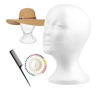 Tête De Perruque | Support De Support De Mannequin en Mousse | Compte D'affichage Des Cosmétiques Professionnels Pour Les Chapeaux De Cheveux De Style Salon Coiffures Stylistes De Voyage De Séchage