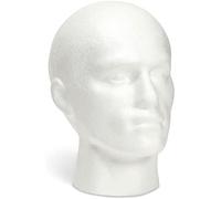 Tête de perruque - Tête de modèle masculin - Pour ranger ou afficher des perruques, des chapeaux, des masques, des lunettes de soleil - Pour la maison, le théâtre, la mode - 5 "x 10,7" x 8 ".