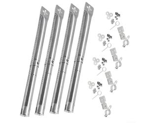 Tête de poêle réglable pour Weber pour Dyna pour Glo pour Nexgrill pour | Quatre têtes de brûleur incluses, longueur réglable, résistant à la rouille, remplace les pièces usées, rentable