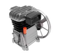 Tête de pompe à compresseur d'air 2HP - 960 tr/min - Avec 2 cylindres - Outil de compresseur d'air - Avec silencieux - Argenté et noir