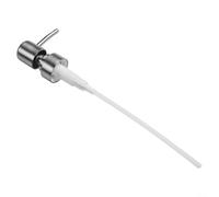 Tête de pompe à lotion ABS 28 fils type rond pour bouteilles de bain, compatible avec distributeurs de savon et de lotion, design (argent brossé)