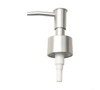 Tête de pompe à lotion, distributeur de shampooing désinfectant en plastique pour bouteille de lotion pour le corps (argent brossé)