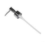 Tête de pompe à lotion en plastique 28 fils pour salle de bain avec tube de 11 cm pour 28/400 bouteilles pour cosmétiques, soins de la peau, pâte à crème (argent vif)
