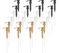 Tête de pompe à sirop 28/400 Buse doseuse 10cc Or Noir Blanc pour bouteilles de cuisine (Blanc)