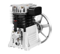 Tête de Pompe Compresseur Air 3CV, Bicylindre Aluminium | Refroidissement Ventilateur, Filtration Silencieuse, Atelier Garage Industrie, Outils Pneumatiques, 31x26x34cm