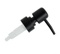 Tête de pompe de bain et lotion ABS ronde avec 28 filetages Convient pour distributeurs de liquide avec joint d'étanchéité souple résistant aux fuites (Noir)