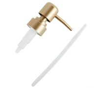 Tête de pompe de bouteille de bain de forme ronde avec construction en ABS et compatibilité à 28 fils pour distributeurs de liquides et de lotions, design de prévention des fuites (or perle)