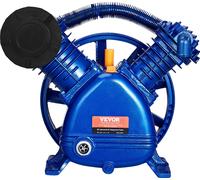 VEVOR Tête de Pompe de Compresseur d'Air, 5,5 CV, Tête de Pompe à Piston Lubrifié à Huile 2 Cylindres, Débit 162 L/min 5,75 CFM à 90 PSI, en Fonte Type V 2 Étages avec Pression d'Air Maximale 185 PSI