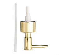 Tête de pompe en plastique 28 fils pour bouteilles de lotion et cosmétiques, avec ressort solide et joint souple pour éviter les fuites (or vif)