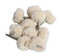 Tête de ponçage abrasive en feutre de laine de 2,5 cm, tige de 2,35/3 mm, fil de coton, mini brosse de polissage, mélange de 8 pièces(Thread 10pcs,With 3mm)