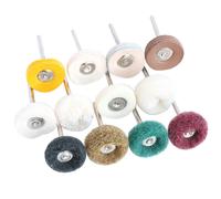 Tête de ponçage en feutre de laine 1 ", roue de polissage Abrasive, tige de 2.35/3mm, fil de coton, Mini brosse de polissage pour perceuse Dremel cashmere 10pcs