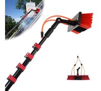 Tête de poteau de nettoyage de fenêtre extensible pour nettoyage de panneau solaire - Brosse à clete et kit de poteau pour un entretien sans effort des fenêtres
