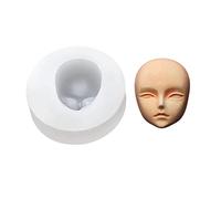 Tête de poupée 3D, moule pour visage de bébé, modèle de gâteau en Silicone, savon fait à la main, argile, plâtre, Fondant, chocolat, sucre, artisanat