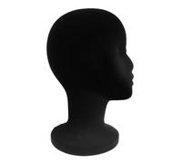 Tête de Présentation pour Perruques - Modèle Masculin en Velours Support pour Perruques | Présentoir Noir pour Accessoires Cheveux Lunettes Chapeaux Bijoux Écharpes et Casque Audio