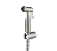 Tête de pulvérisateur bidet à main en acier inoxydable for toilette portable brossé avec tuyau et support for le nettoyage des toilettes, l'hygiène personnelle, sols